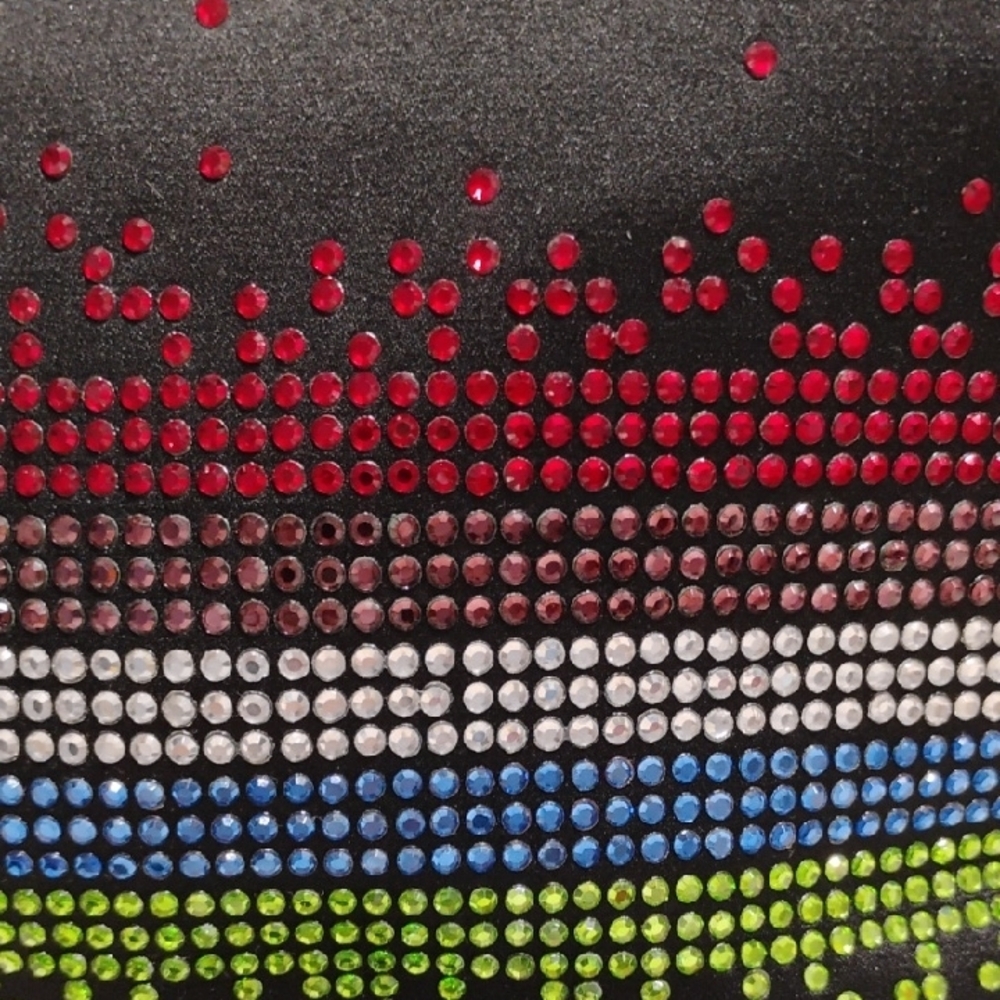 Auth Coach XL Black Multicolor Sequin Spotlight Tote W Strap & Hangtag - Picture 7 of 16